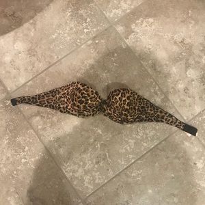 Victoria’s Secret Pink Leopard strapless bra EUC